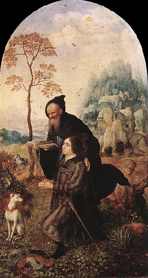Jan Gossaert Mabuse St Anthony with a Donor oil painting image